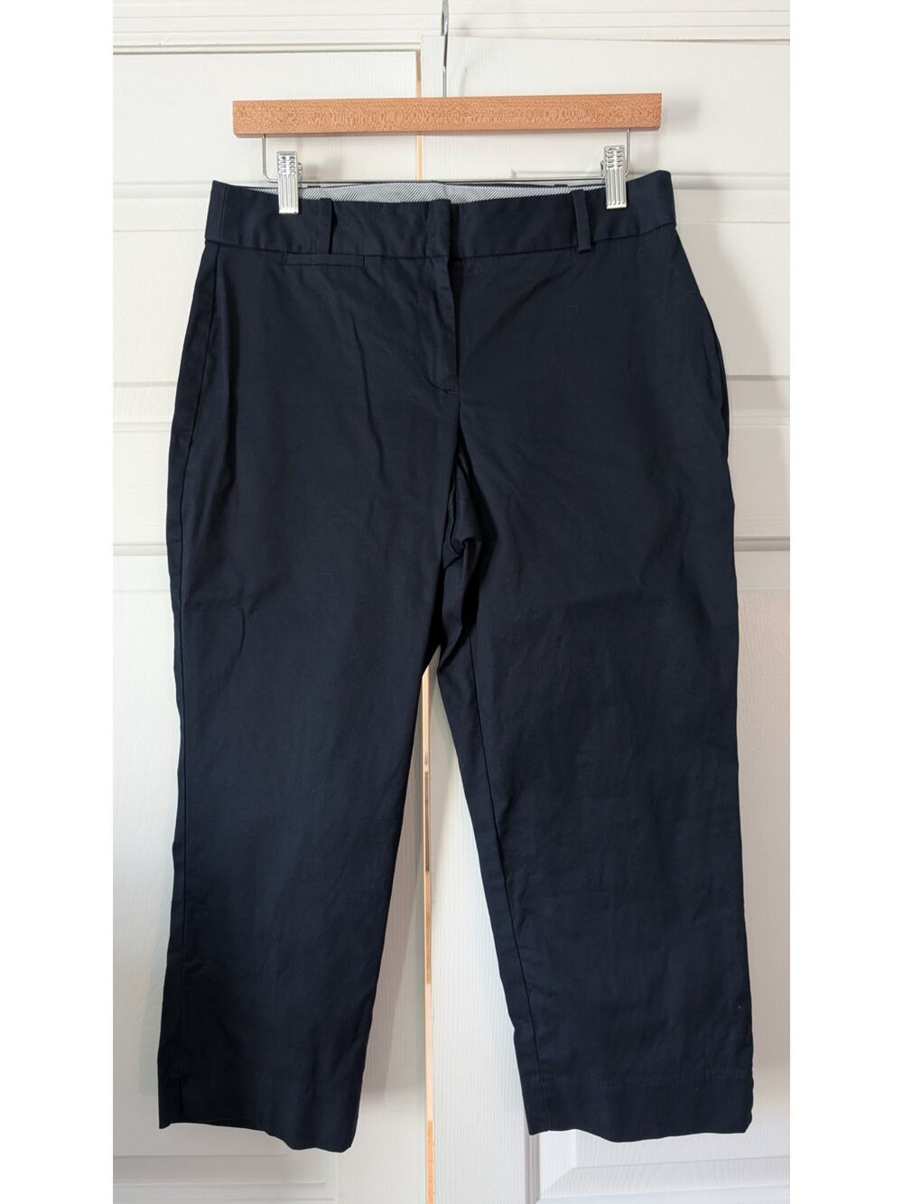 Talbots Navy Classic Curvy Cropped Chinos